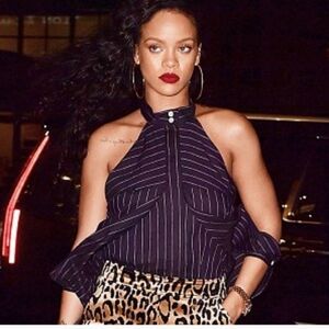 DION LEE NWT OPEN SLEEVE WHITE STRIPE COTTON SHIRT SIZE 8